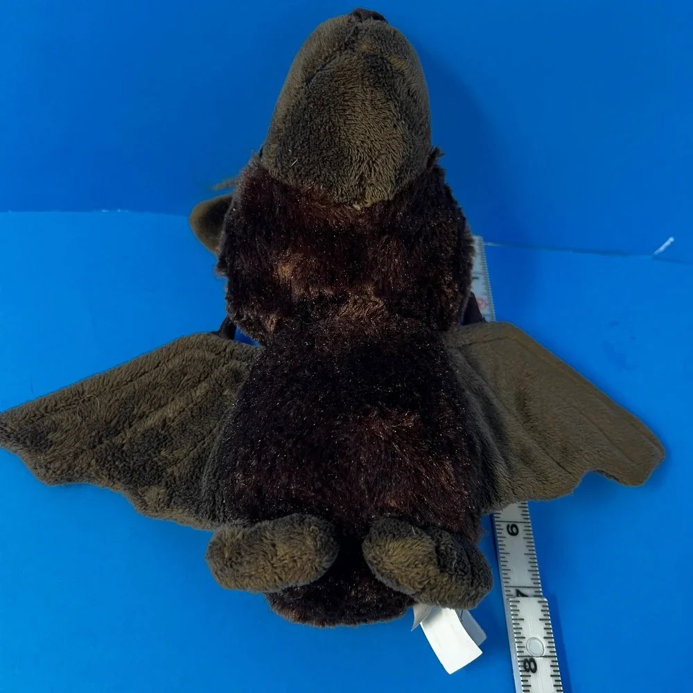 The Petting Zoo Bright Eyes Bat Plush 7 inch‎ Brown Bean Bag Stuffed Animal Toy